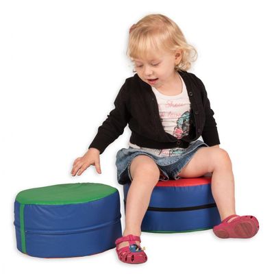Almofada Redonda Espuma Maciça 26cmx15cm com Ziper