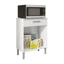 Balcão Multiuso Para Forno Microondas 2 Portas E 1 Gaveta Diamond Branco - Pallazio