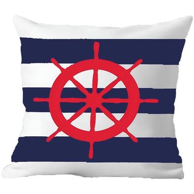 Kit 4 Capas De Almofadas Vermelho Timão Navegação Marítima