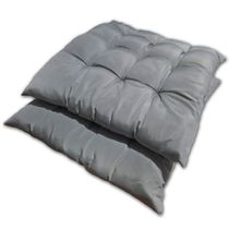 Kit 02 Almofadas Assento Futon Flat Para Cadeira 40x40 Cinza