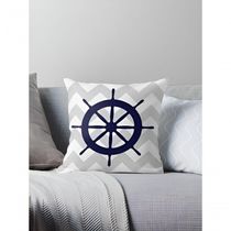 Capa De Almofada Azul Timão Navegação Marítima 50x50cm