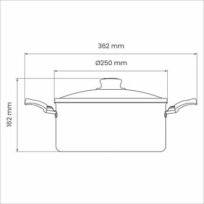 Panela Caçarola Tramontina Turim Antiaderente Chumbo 24 Cm 4,9 L Starflon Max Tramontina