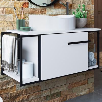 Gabinete Susp E Cuba Marmore Sintetico P1019x941012 Branco Branco Pp Branco Branco