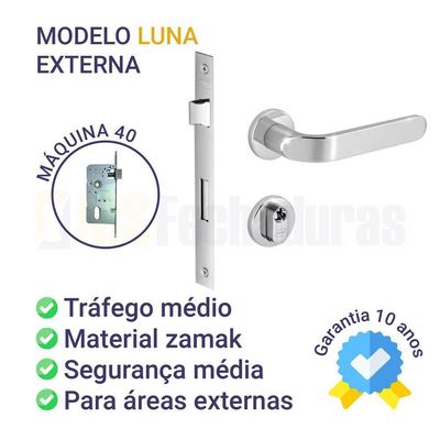 Fechadura Imab Externa Luna Cromado
