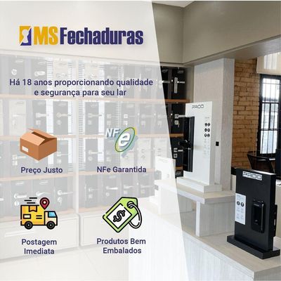 Fechadura Imab Externa Luna Cromado