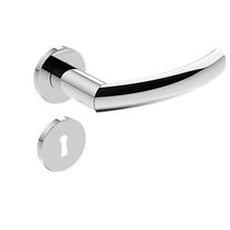 Fechadura Externa Stam Ix40 40mm Inox Polido Cromada Roseta Redonda Interna