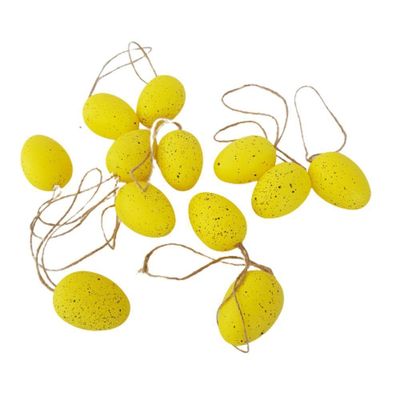 Kit Com 12 Ovinhos De Páscoa Amarelo