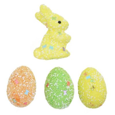 Kit Enfeites Decorativos Páscoa 9 Coelhinhos Com Ovos Decorados
