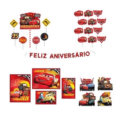 Kit Infantil Festa Fácil Carros - Piffer