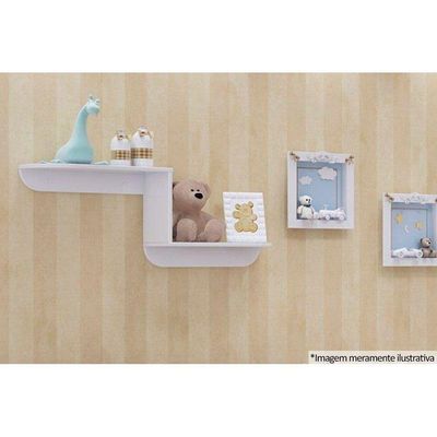 Prateleira de Quarto Infantil Z Branco - Peroba