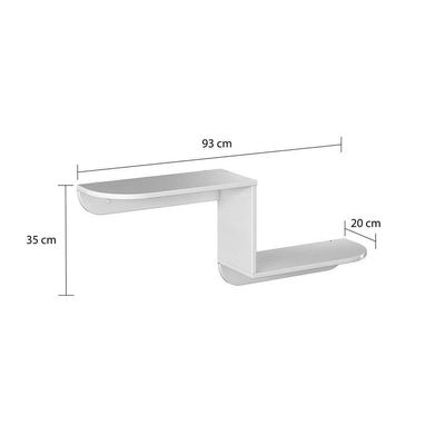 Prateleira de Quarto Infantil Z Branco - Peroba
