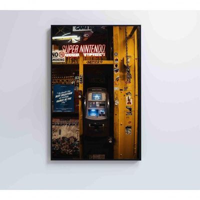 Quadro Decorativo Super Nintendo 120x80 Cm Tecido Canvas