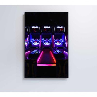 Quadro Jogo Arcade 60x40 Cm Tecido Canvas