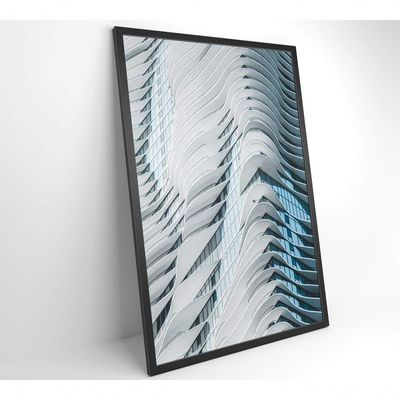 Quadro Arquitetura Curvas 60x90 Cm Tecido Canvas