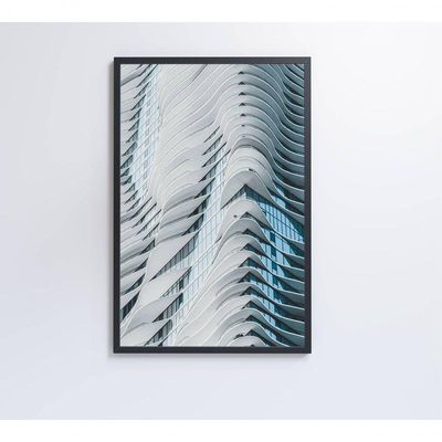 Quadro Arquitetura Curvas 60x90 Cm Tecido Canvas