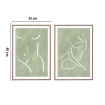 Kit 02 Quadros De Parede Decorativo Canvas Silhueta 60 Cm M02 - D'rossi