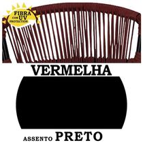 Kit 4 Banquetas Havaí Preto Vermelho