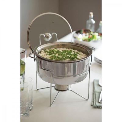Rechaud Banho Maria Tramontina Em Aço Inox 7 L Com Fogareiro