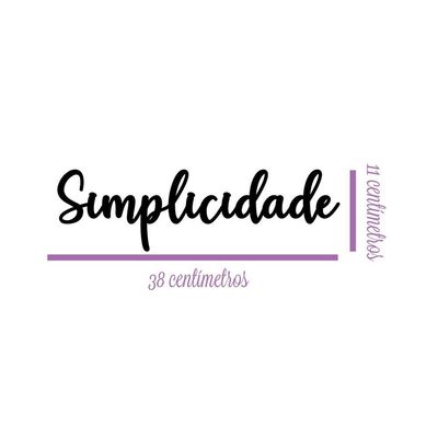 Arte Simplicidade 38cmx11cm - Cria Arte Laser Vermelho