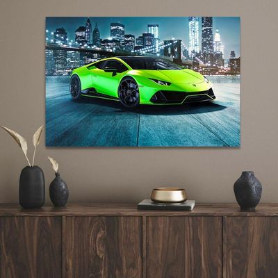 Quadro Decorativo Lamborghini Fluorescent Green