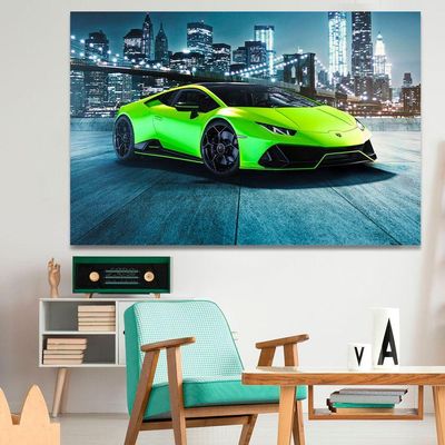Quadro Decorativo Lamborghini Fluorescent Green