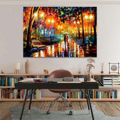 Quadro Decorativo Pintura Leonid Afremov Praça Grande 118x78