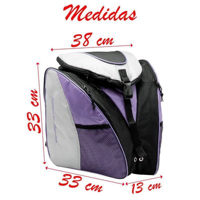 Bolsa Mochila Patins Com Alça E 3 Divisórias Reforçada Lilás