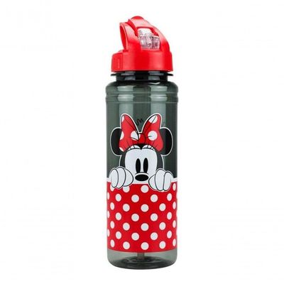 Garrafa Plastico Com Canudo Minnie Mouse 700ml Disney
