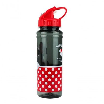 Garrafa Plastico Com Canudo Minnie Mouse 700ml Disney