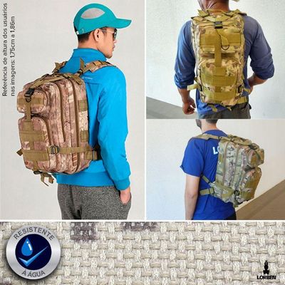 Mochila Multiuso Militar Tática 30 Litros Camping Verde