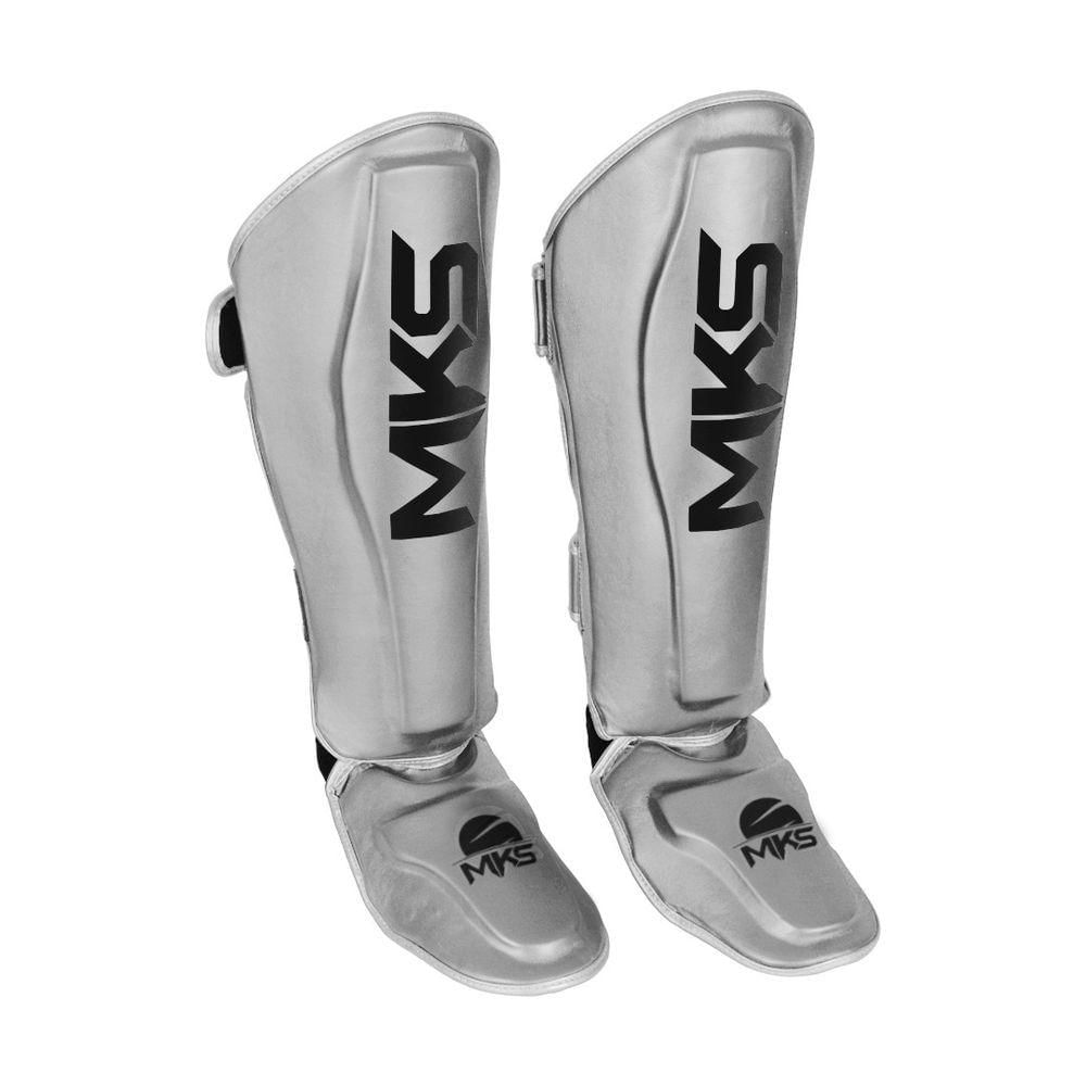 Caneleira de Muay Thai e Kickboxing Mks Energy V2 Silver P