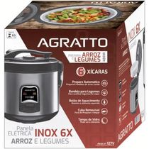 Panela Elétrica De Arroz Inox E Visor De Vidro 127v Agratto