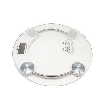 Balança Digital De Banheiro Com Vidro Temperado 150Kg - Redonda