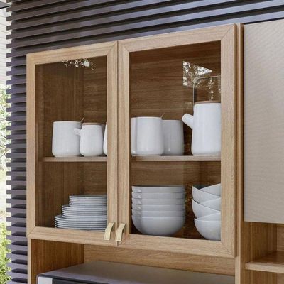 Kit Cozinha Compacta Amora 10 Portas E 2 Gavetas Com Pés Amendola Touch E Nude  Tx