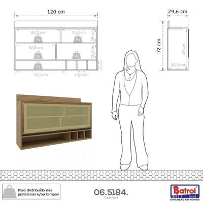 Cozinha Completa 5 Peças Confort Cinamomo E Off White Batrol Cinamomo Com Off White