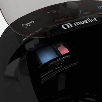 Lavadora Semiautomática Mueller Family Lite 10kg Preta 220V