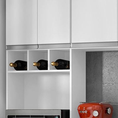 Cozinha Modulada 5 Peças 281 Cm Andreia Branco Reajl Branco