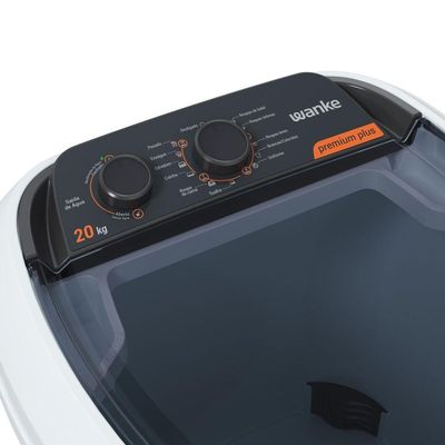 Lavadora De Roupas Semiautomática Premium Plus 20 Kg Branca Wanke 127V