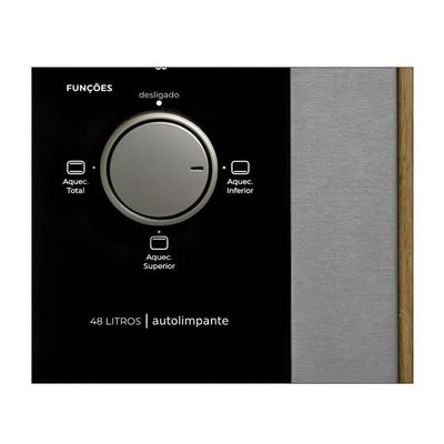 Kit Forno Elétrico 48L Micro-ondas 25L Embutir Fischer Inox