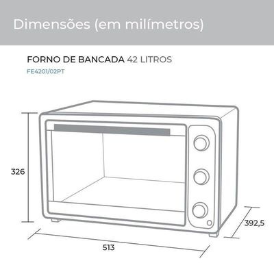 Forno Elétrico Suggar 42 Litros Preto FE4201PT/FE4202PT 110V