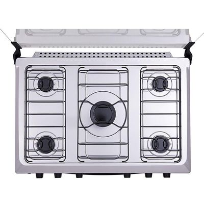 Fogão 5 Bocas Atlas Mônaco Plus Com Mesa Inox E Acendimento Automático Preto Bivolt