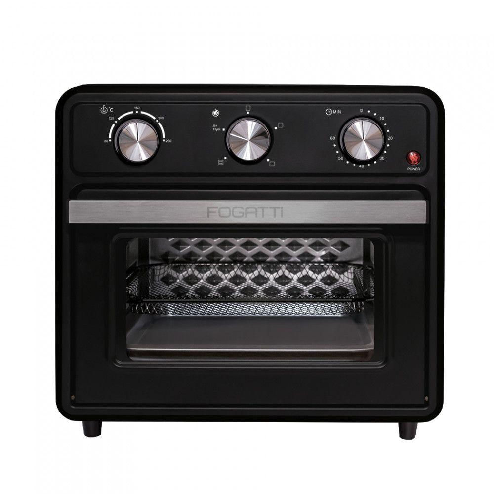 Forno Fryer Elétrico De Bancada 22 Litros Fogatti Black Preto 110v