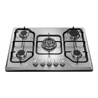 Cooktop Gás 5 Queimadores GT75X Tripla Chama Inox Bivolt.