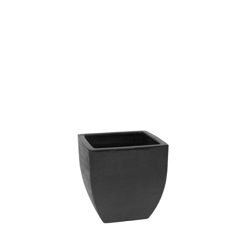 Vaso Malta Trapézio Fosco 30x30cm Caixa Master Com 6 Unidades Preto Sólido
