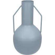 Vaso Decorativo Enfeite Casa Aparador Garrafa Home&co Metal 20x11x11cm Cinza