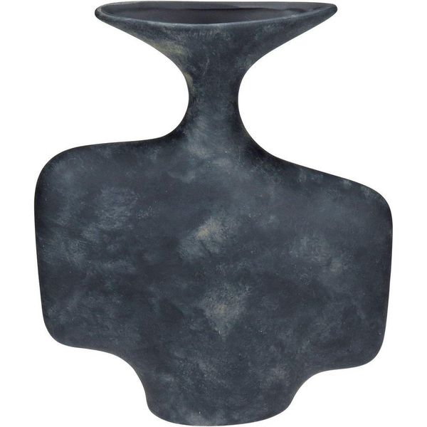 Vaso Decorativo Enfeite Casa Aparador Garrafa Home&co Cerâmica 27x23x8cm Preto