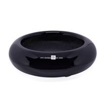 Vaso Bacia Decorativo Redondo Em Fibra Para Planta Preto P 8 Cm B02 - D'rossi