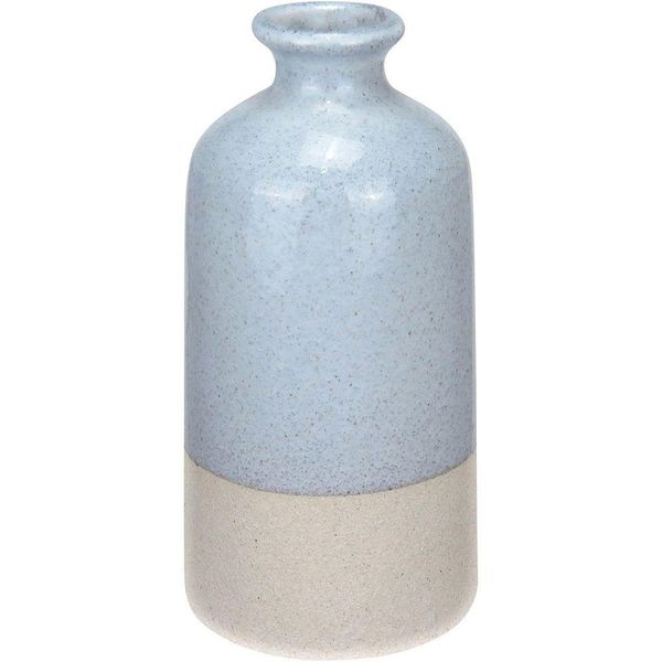 Vaso Decorativo Enfeite Casa Aparador Garrafa Home&co Cerâmica 20x10x10cm Cinza