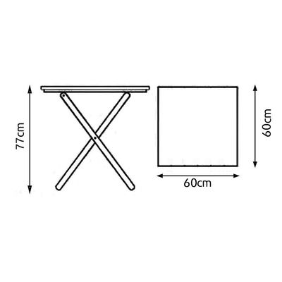Jogo De Mesa 60x60 Com 4 Cadeiras Bar E Restaurante Tarimatã - Preto - Cor: Preto