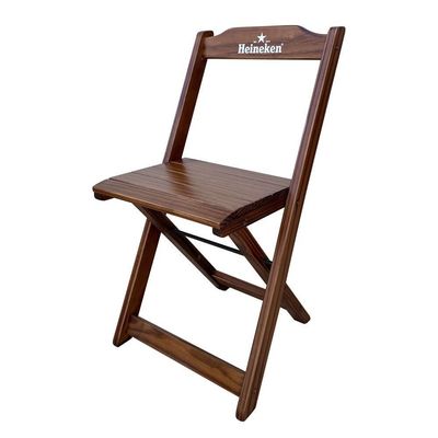 Kit 2 Conjuntos Mesa Dobrável Madeira 70x70 Com 4 Cadeiras Personalizada Hei Imbuia - Cor: Marrom